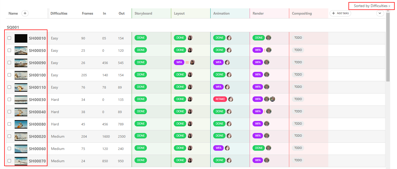 Metadata Column Sort By result